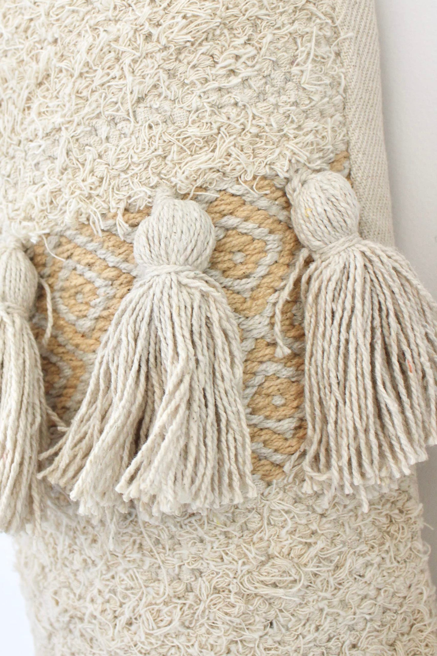 Casa Boho Christmas Stocking Holiday Stockings Christmas Decorations Boho Stocking Neutral Stockings Boho Christmas Stockings for Hanging Family Xmas Stockings Neutral Stockings Christmas Tassels Tan